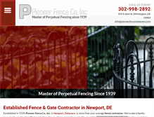 Tablet Screenshot of pioneerfencedelaware.com